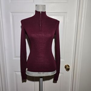 IBEX merino wool quarter zip